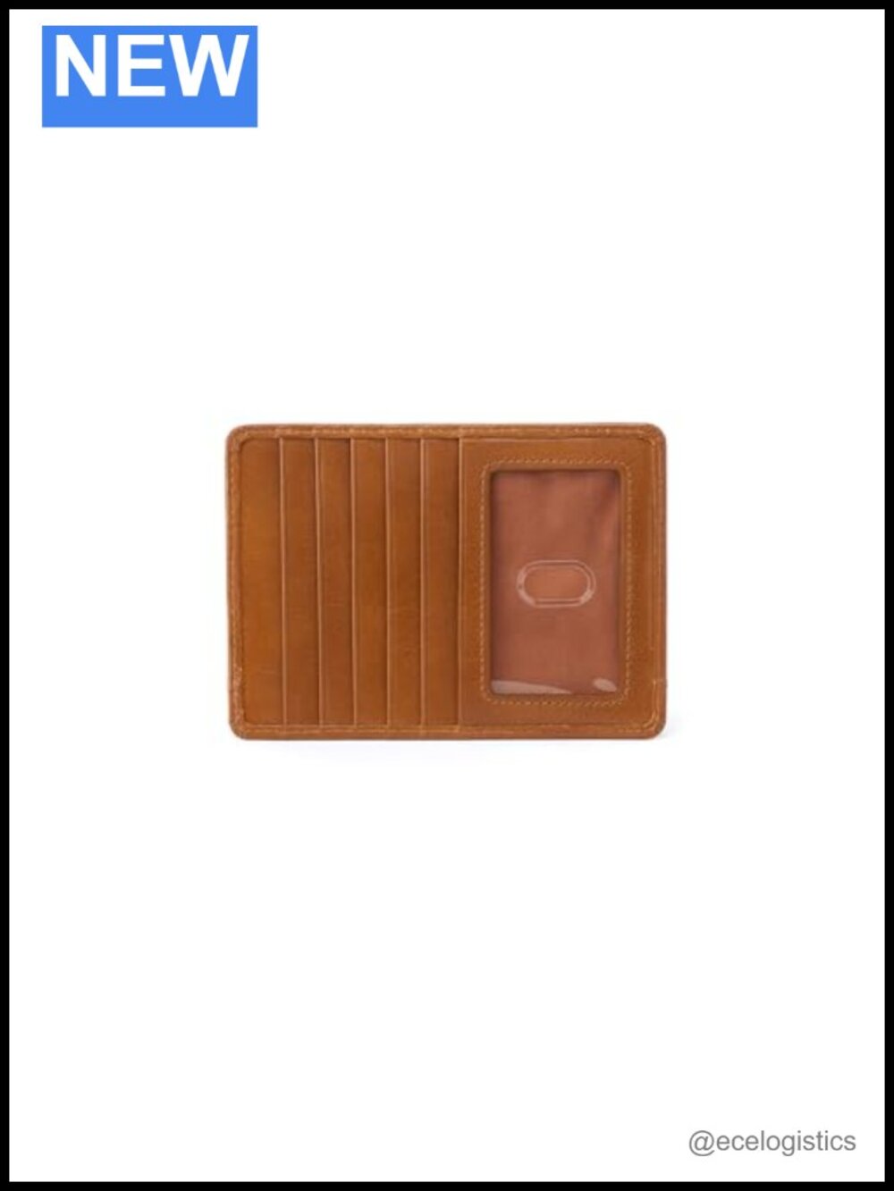 Polished Leather Passport Wallet Travel Organizer with Card Slots, ID Window,